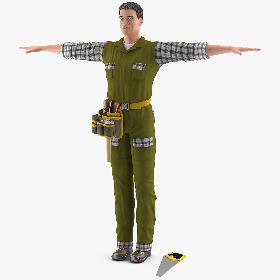 Carpenter T-Pose 3D model